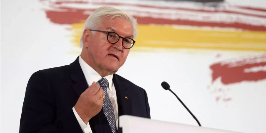 Er wird in die Geschichte eingehen: Bundespräsident Frank-Walter Steinmeier spricht bei einem deutsch-spanischen Forum.