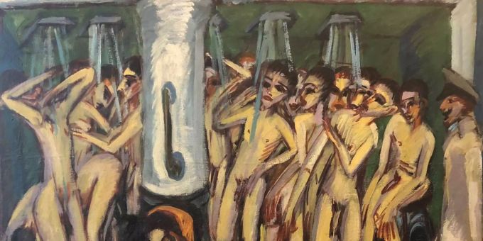 Die undatierte Reproduktion zeigt das Gemälde «Soldatenbad» des deutschen Expressionisten Ernst Ludwig Kirchner aus dem Jahr 1915. (Symbolbild) Die undatierte Reproduktion zeigt das Gemälde «Soldatenbad» des deutschen Expressionisten..Ernst Ludwig Kirchner aus dem Jahr 1915.
