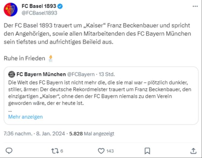 Franz Beckenbauer (†78)