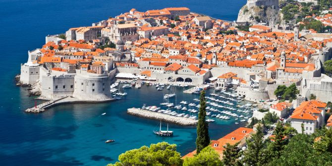 dubrovnik, kroatien, blaues meer