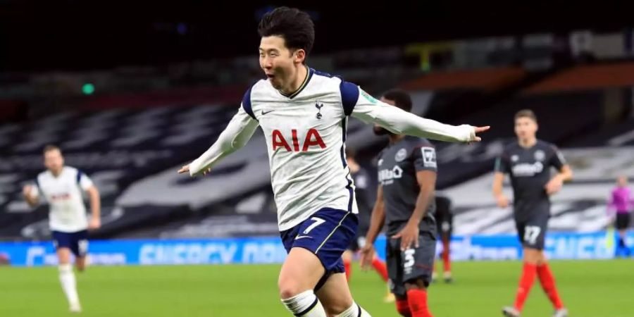 Ex-Bundesliga-Profi Heung-Min Son steht mit Tottenham Hotspur im englischen Liga-Pokal-Endspiel. Foto: Adam Davy/PA Wire/dpa