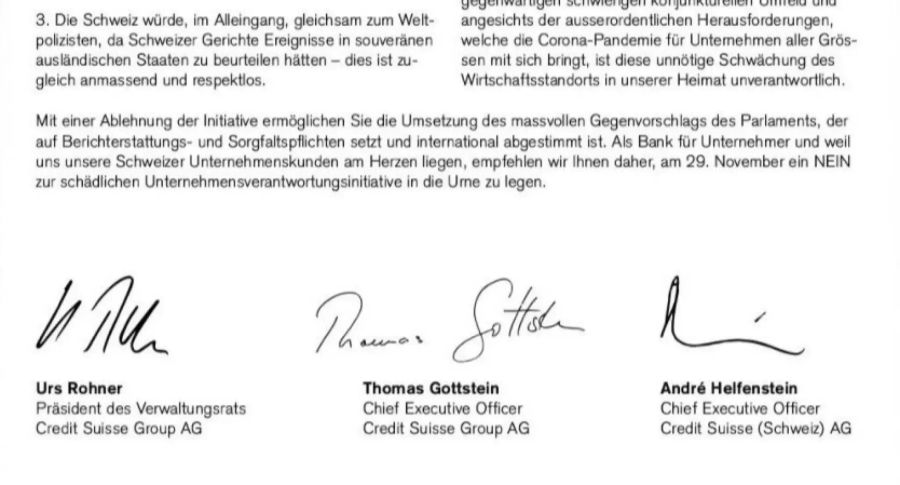 Credit Suisse Inserat