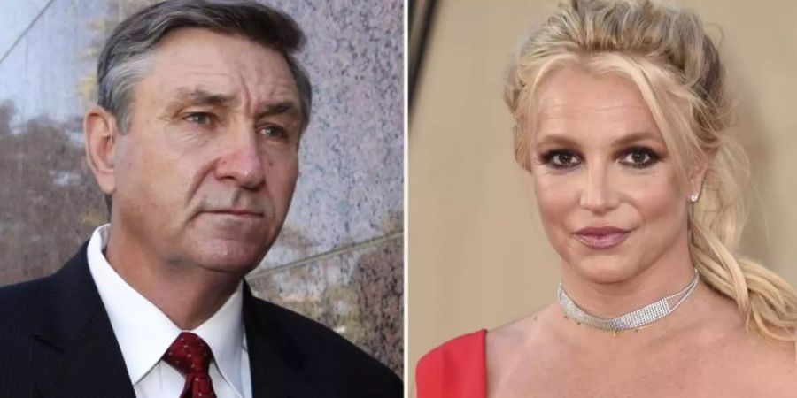 Im Rechtsstreit mit ihrem Vater Jamie Spears (l.) hat US-Popsängerin Britney Spears einen Teilerfolg erzielt. Foto: Uncredited/AP/dpa