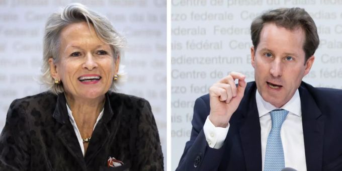 Andrea Gmür, Fraktionspräsidentin CVP, und Thomas Aeschi, Fraktionspräsident SVP. Andrea Gmür Thomas Aeschi