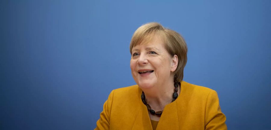 Presser Chancellor Merkel after a meeting of the Corona Cabinet