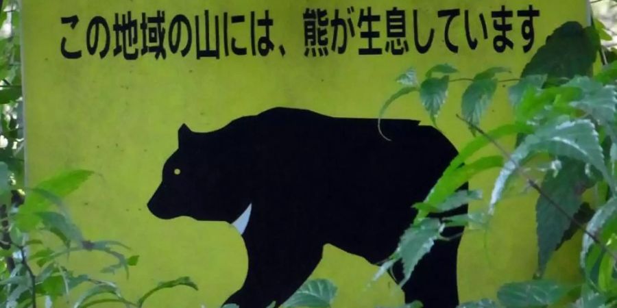 Diesen Warnhinweis sollte man durchaus ernst nehmen: In den Bergregionen Japans gibt es Bären. Foto: picture alliance / dpa-tmn