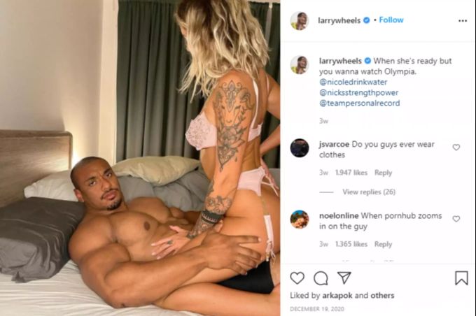 Bodybuilder Larry Wheels zeigt auf Instagram gerne seinen extravaganten Lebensstil. Larry Wheels Bodybuilder