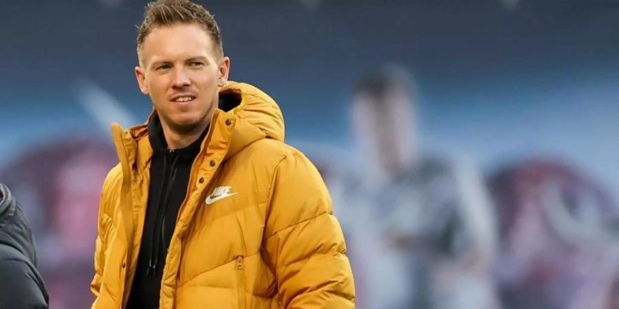 Trägt weiterhin nur privat schwarz-gelb: Leipzig-Coach Julian Nagelsmann. Foto: Jan Woitas/dpa-Zentralbild/dpa