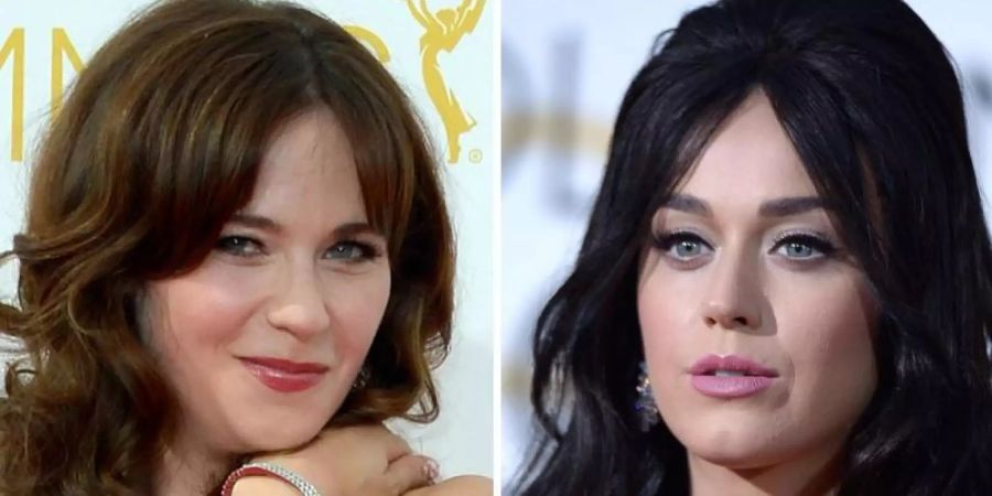 Katy Perry hat sich früher manchmal als Zooey Deschanel (l) ausgegeben. Foto: Paul Buck/EPA/dpa