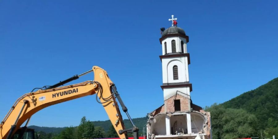 Abriss der Kirche in Konjevic Polje