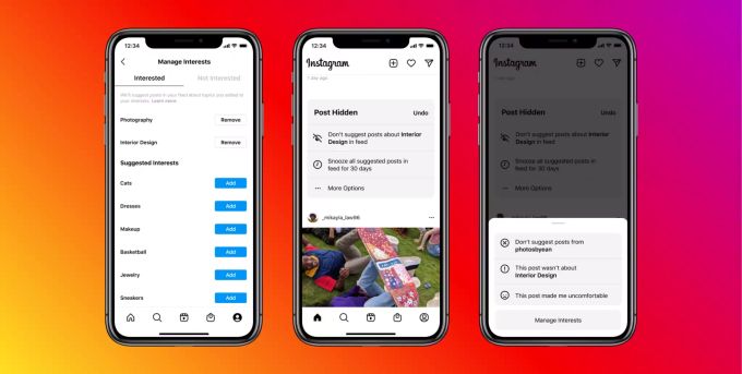 Auch will Instagram die Möglichkeiten zum Ausblenden von vorgeschlagenen Beiträgen verbessern. Instagram vorgeschlagene Beiträge