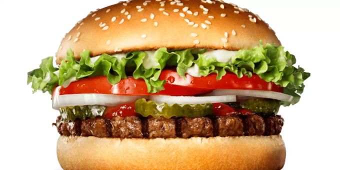 Ist dieser Whopper vegan oder nicht? Kunden sollen es im Blindtest herausfinden. Whopper gibt es vegan