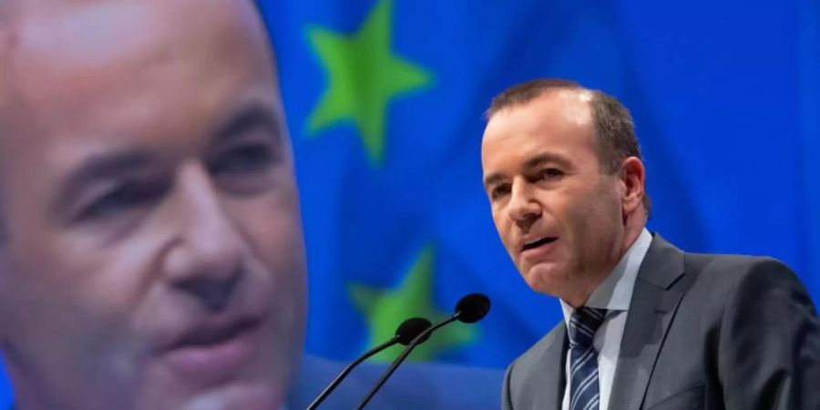 Manfred Weber am vergangenen Freitag während der gemeinsamen Abschlusskundgebung zur Europawahl von EVP, CDU und CSU in München. Foto: Sven Hoppe