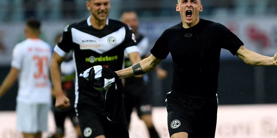 Lugano mit Mattia Bottani, einem der Torschützen, spielte sich auf Platz 3