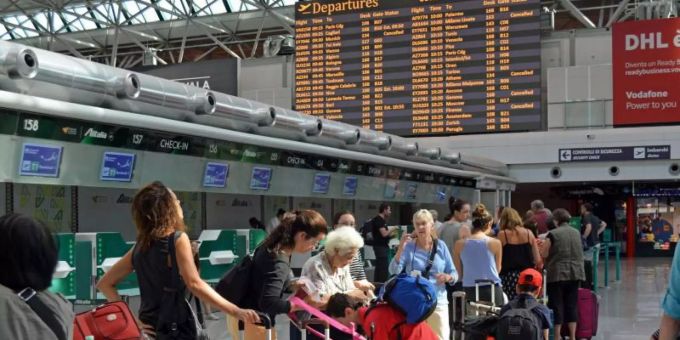 In Italien streikt das Flugpersonal. Flugreisende sollten sich auf Auswirkungen einstellen. Foto: Telenews/Archiv Italien