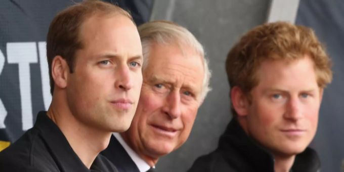 William, Charles und Prinz Harry im Jahr 2014. prinz harry