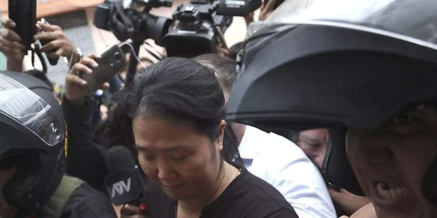 Die peruanische Oppositionsführerin Keiko Fujimori wird gegen Zahlung einer Kaution auf freien Fuss gesetzt. (Archivbild)