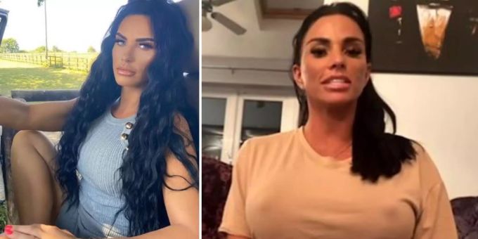 Da hängt was schief - Katie Price zeigt das Ergebnis ihrer OP-Sucht