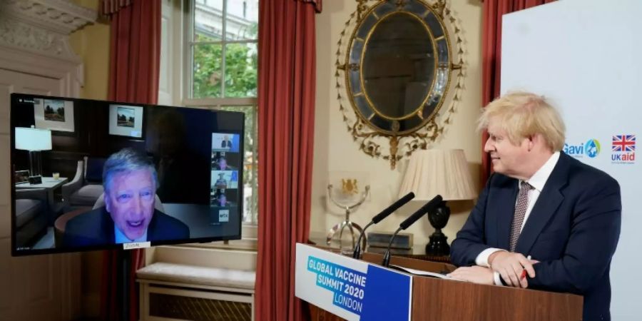 Gastgeber Boris Johnson bei der virtuellen Geberkonferenz