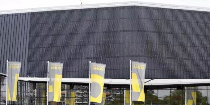 Aussenansicht der Veranstaltungshalle «Ahoy» in Rotterdam, wo 2021 der ESC ausgetragen werden soll. Foto: Koen Van Weel/ANP/dpa Aussenansicht der Veranstaltungshalle «Ahoy» in Rotterdam, wo 2021 der ESC ausgetragen werden soll. Foto: Koen Van Weel/ANP/dpa
