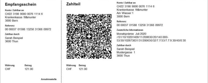 So sieht die QR-Rechnung aus. QR-Rechnung