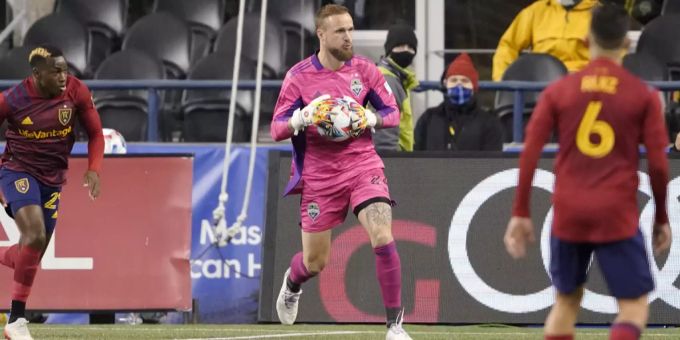 Seattle Sounders Keeper Stefan Frei im Einsatz. Seattle Sounders