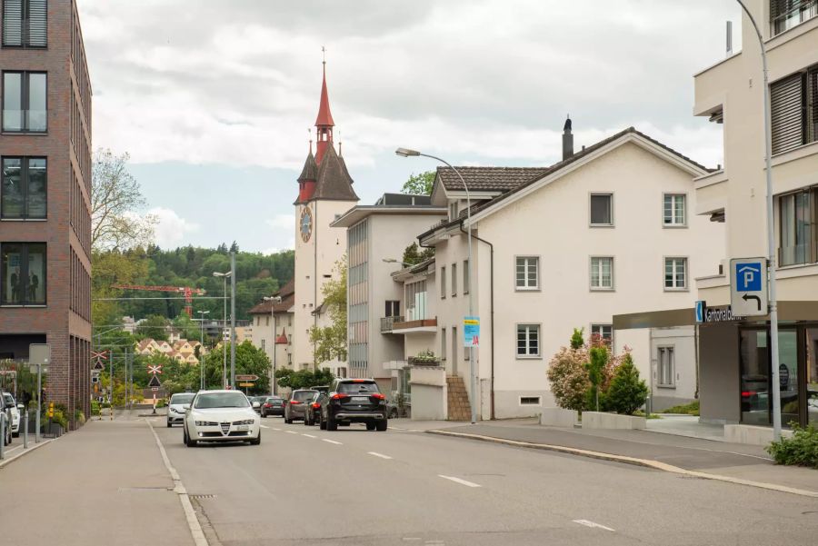 Ortszentrum in Bremgarten im Kanton Aargau.