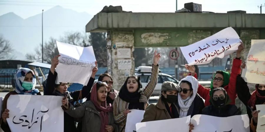 Frauenproteste in Kabul