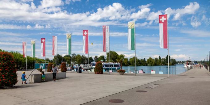 Die Seepromenade in Kreuzlingen. Die Seepromenade in Kreuzlingen.