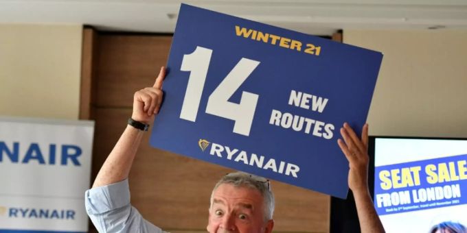 Ryanair-Chef Michael O'Leary im August 2021 Ryanair-Chef Michael O'Leary im August 2021