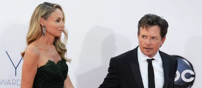 Michael J. Fox mit Ehefrau Tracy Pollan. Parkinson