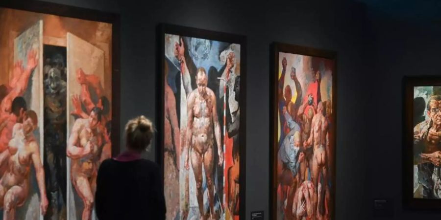 Die Arbeiten von Willi Sitte sind im Kunstmuseum Moritzburg zu sehen. Foto: Hendrik Schmidt/dpa-Zentralbild/ZB