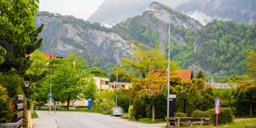 Die Fläscherstrasse in Bad Ragaz.