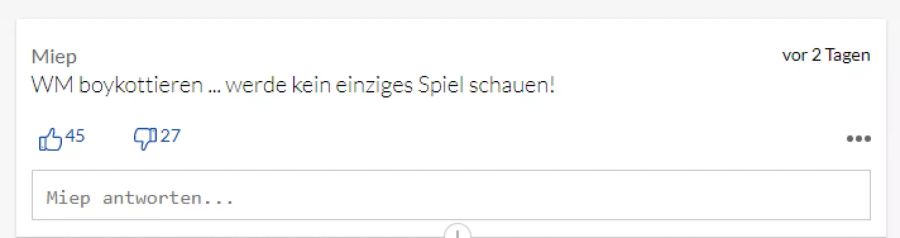 Dieser User hat bereits Pläne für die WM – oder auch nicht.