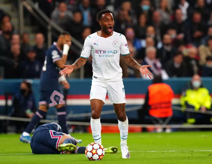 Raheem Sterling im Match gegen PSG. Raheem Sterling