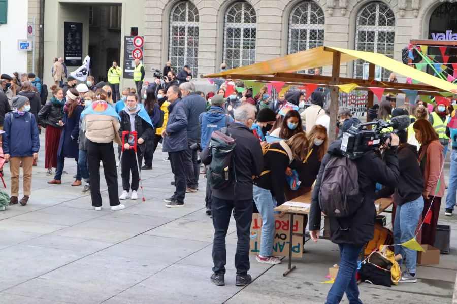 Stand am Klimastreik.