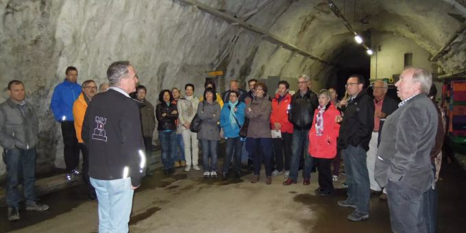 Der HGVW bei seinem Besuch im Versuchsstollen Hagerbach. Handels- und Gewerbeverein Widnau