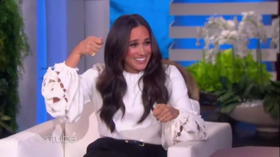 Meghan Markle im Gespräch mit Oprah Winfrey.