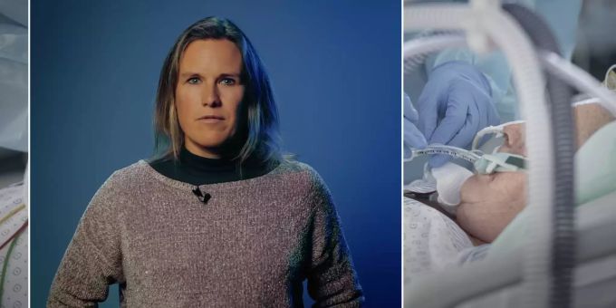 Andrea Geissbühler (SVP/BE) tritt in einem Video von «Wir für euch» auf. Sie fordert die Abschaffung der Zertifikatspflicht. Geissbühler SVP Coronavirus