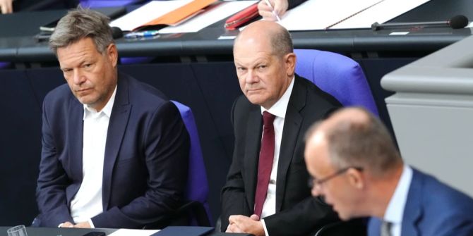 Bundestag Habeck Scholz Merz