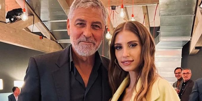 Cathy Hummels und George Clooney auf dem Uhren-Event in der Schweiz Cathy Hummels