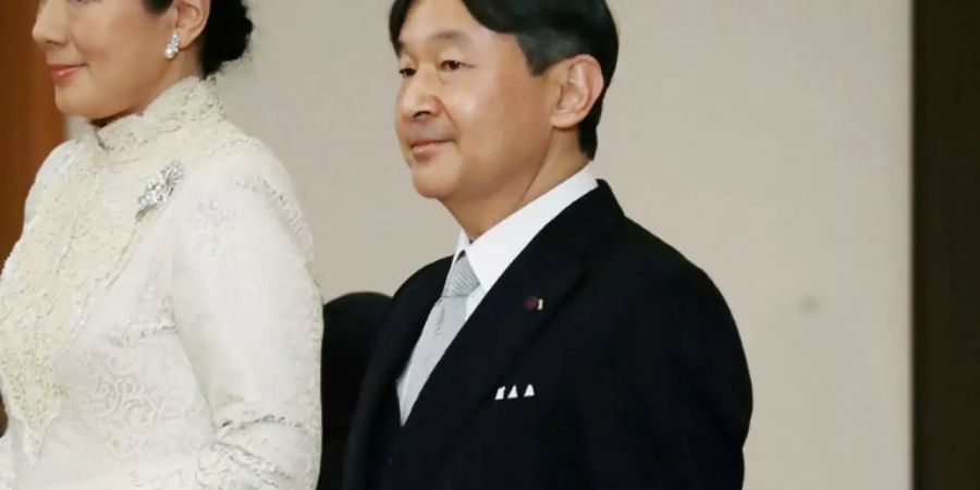 Naruhito bei der Abdankungszeremonie seines Vaters