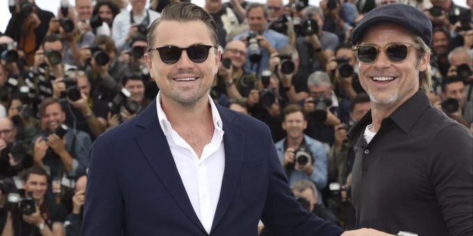 Brad Pitt und Leonardo DiCaprio in Cannes. brad pitt leonardo dicaprio