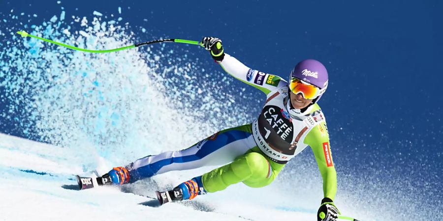 Ilka Stuhec vor ihrem verhängnisvollen Sturz in Crans-Montana
