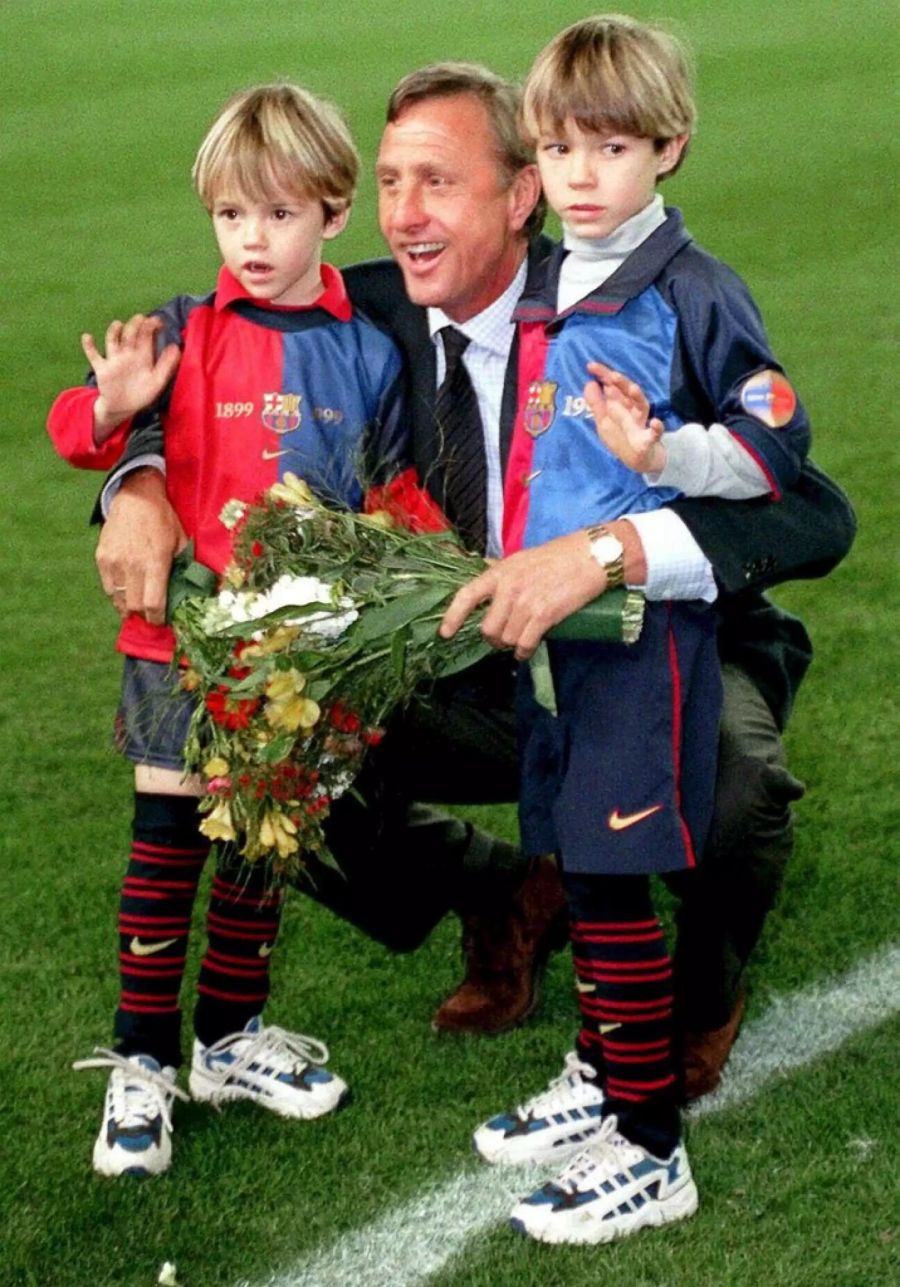 Johan Cruyff mit Enkelkindern