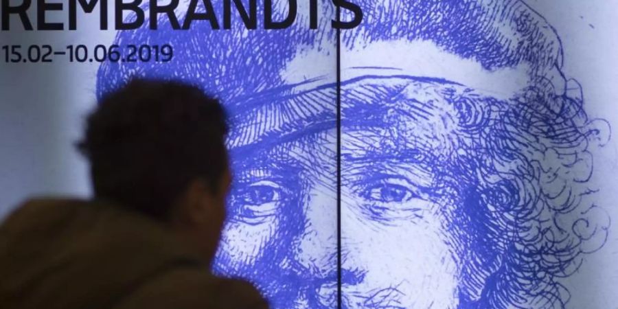 Der niederländische Maler Rembrandt van Rijn (1606-1669) im Reichsmuseum von Amsterdam. Foto: Peter Dejong