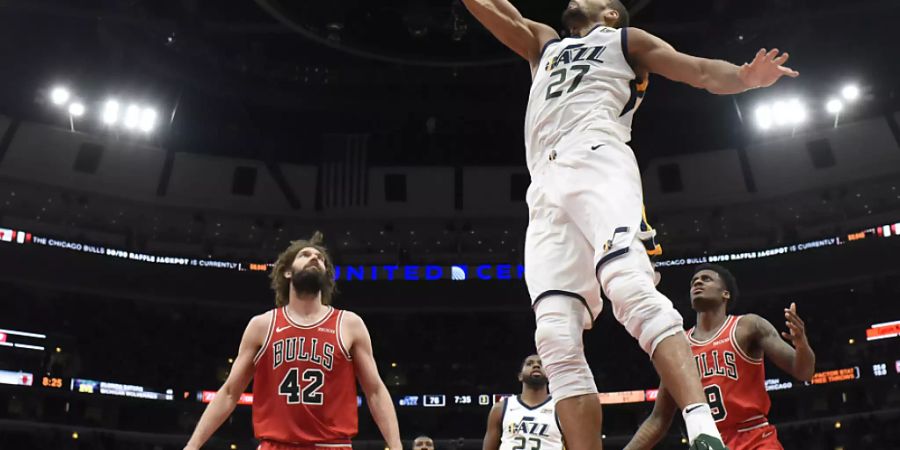 Ein Dunk von Rudy Gobert, dem Center der Utah Jazz