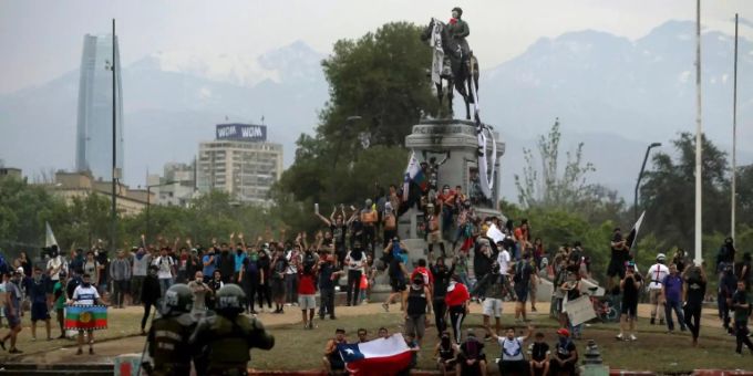 Proteste in Santiago de Chile. Chile Proteste