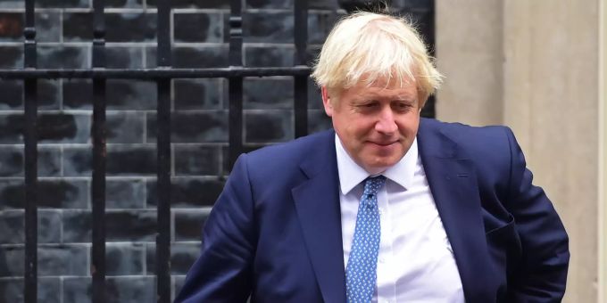 Boris Johnson, Premierminister von Grossbritannien, in 10 Downing Street. Brexit Boris Johnson