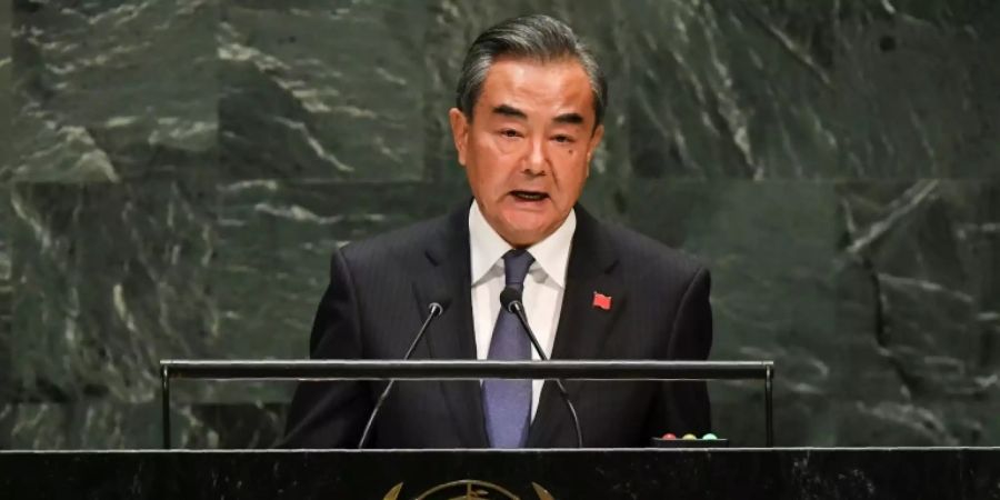 Chinas Aussenminister Wang Yi bei der UN-Generaldebatte